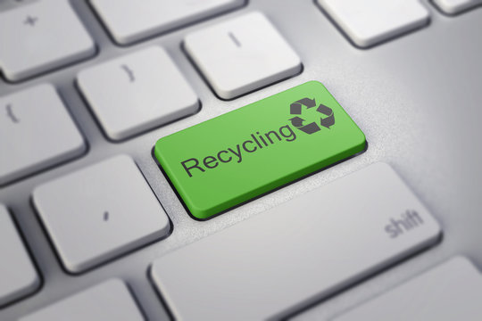 Recycle enter key in green