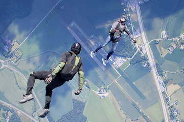 Tableaux sur verre Sports aériens Skydiving in Norway