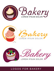 set of logos for the bakery