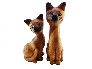 Cat doll on white background