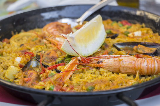 Paella traditional Spanish food