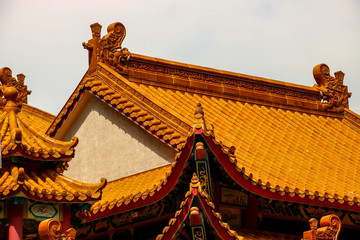 Fototapeta na wymiar Chinese Temple Roof Tiling