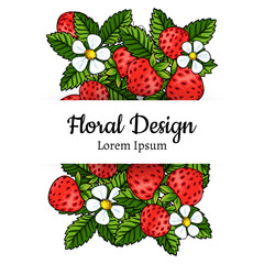 beautiful strawberries composition