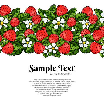 beautiful strawberries composition