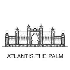 Obraz premium One of famous Dubai resort hotel illustration - Atlantis The Palm.