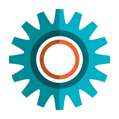 Colorful gear, cof or wheel isolated icon, Industry and machinary concept.