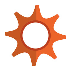 Colorful gear, cof or wheel isolated icon, Industry and machinary concept.
