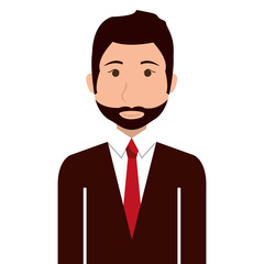 Businessman executive profile cartoon theme design, vector illustration graphic.