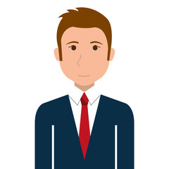 Businessman executive profile cartoon theme design, vector illustration graphic.