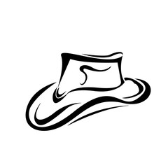 cowboy hat silhouette . vector illustration