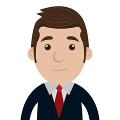 Businessman executive profile cartoon theme design, vector illustration graphic.