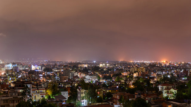 Patan and Kathmandu city at night