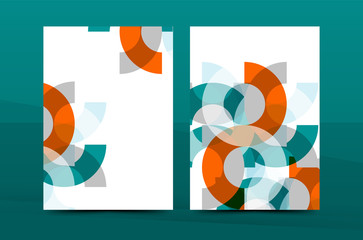 Geometric design A4 size cover print template