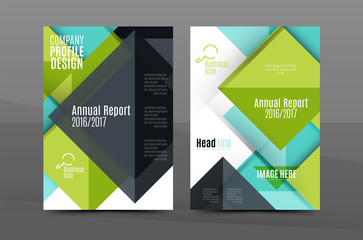 Colorful fresh business A4 cover template - flyer, brochure, book magazine and annual report
