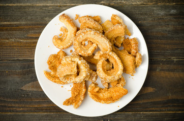 Pork rind,popular Northern Thai food