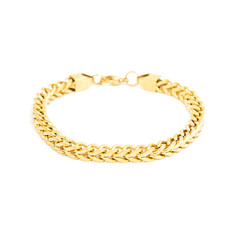 Fashion golden bracelet isolated on white

