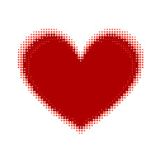 Obraz na płótnie Canvas halftone red heart stylish heart design element vector