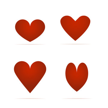 heart set vector symbol sign elements for design