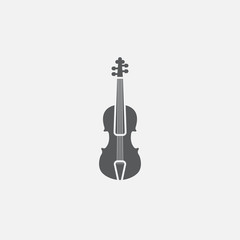 Fototapeta premium violin icon vector, solid logo illustration, pictogram isolated on white