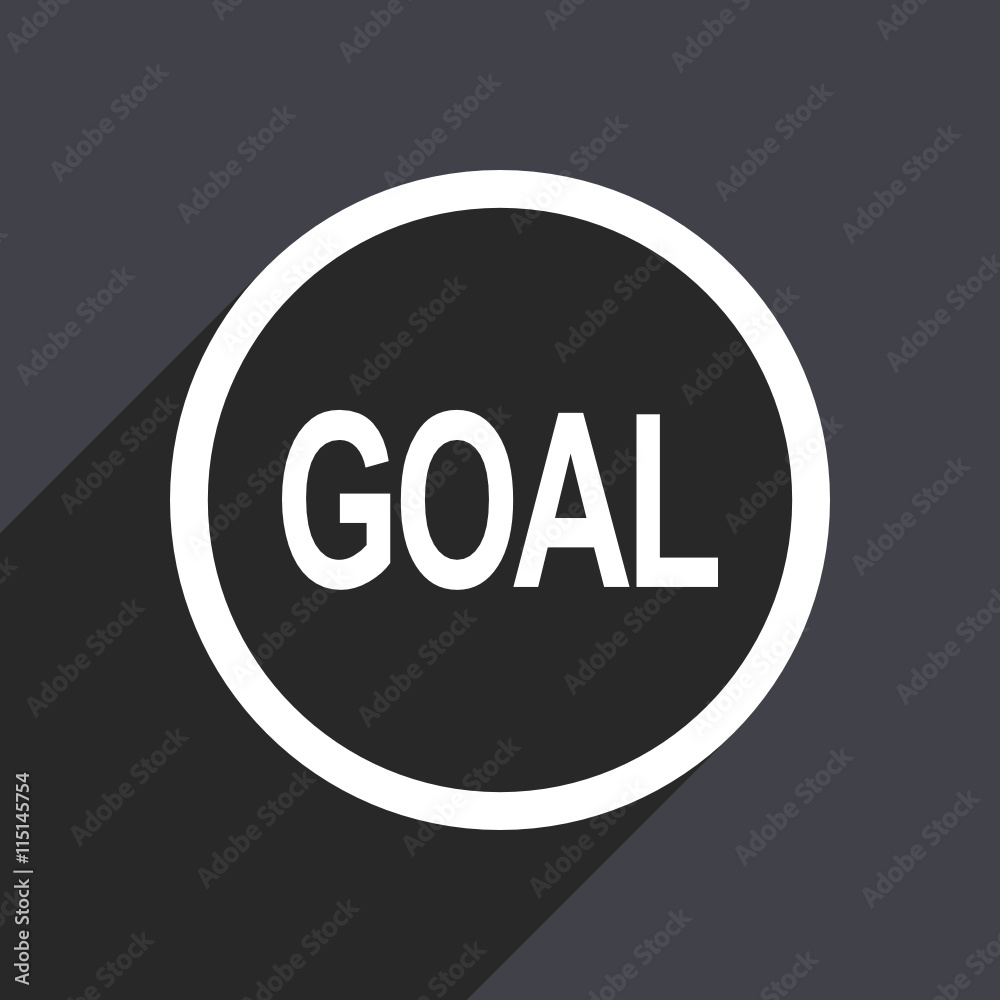 Poster flat design gray web goal vector icon