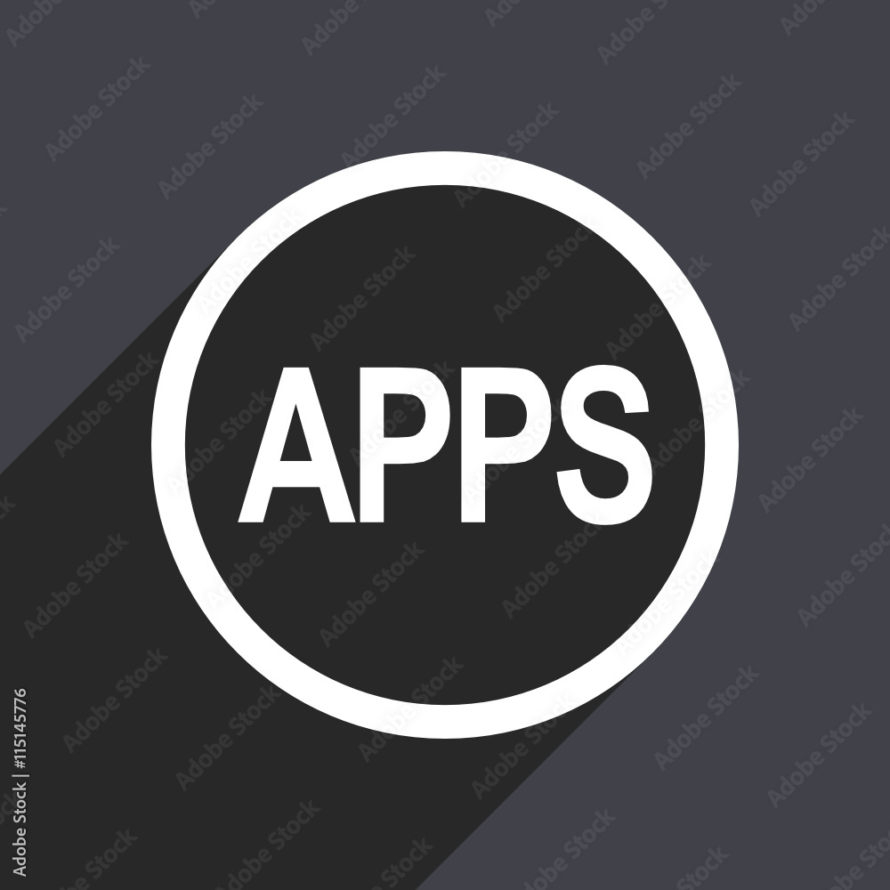 Poster Flat design gray web apps vector icon