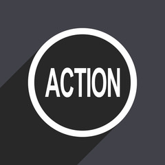 Flat design gray web action vector icon