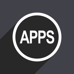 Flat design gray web apps vector icon