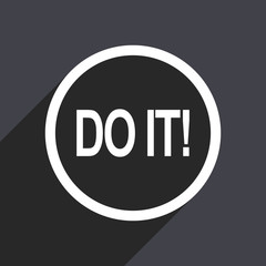 Flat design gray web do it vector icon