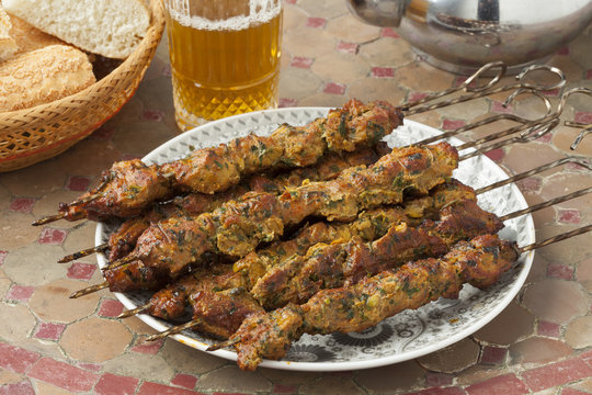 Moroccan lamb kebab