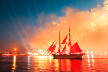 Scarlet Sails celebration in St Petersburg.