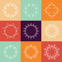 Collection of nine monograms