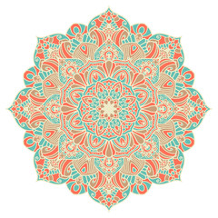 Beautiful Indian floral ornament. Ethnic Mandala. Henna tattoo style.