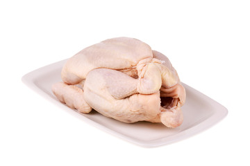 Raw whole chicken