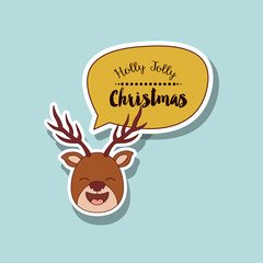 funny Christmas character isolated icon design
