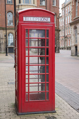 Red Telephone Box, Broadway Street, Lace Market District, Nottin