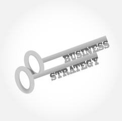 business strategy key concept illustration