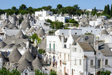 Beautiful town of Alberobello with trulli houses