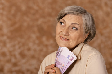 Portrait of aged woman