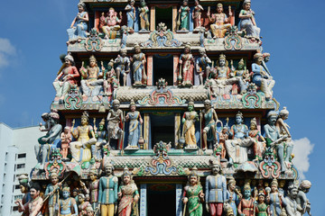 The Gate of Hindu Temple in Singapore