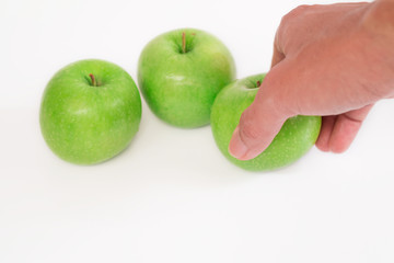 Pick green apple.