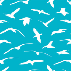 sea gull seamless pattern