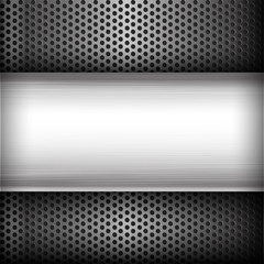 Polished steel texture on hold metal abstract background vector