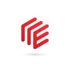 Fototapeta premium Letter E logo icon design template elements
