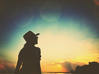 looking up amazing sky on the beach