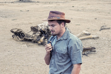 Ranger with walkie talkie