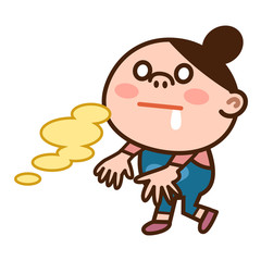 食べ物の匂いに釣られるメタボ女子