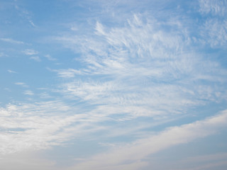 Naklejka na ściany i meble Blue sky with the white cloud background