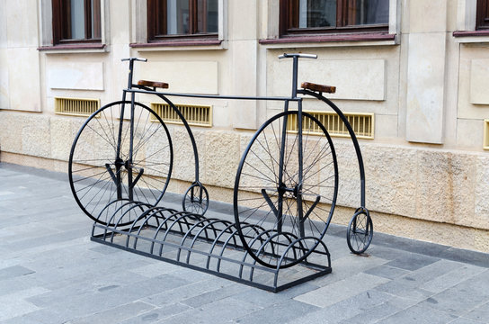 Bike Stand in Penny Farthing Design, Bratislava, Slovakia