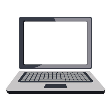 Personal computer icon in black and white,Technology and smart electronic device theme design.