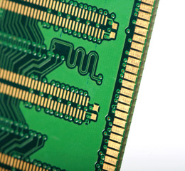 closeup details of computer memory (RAM)